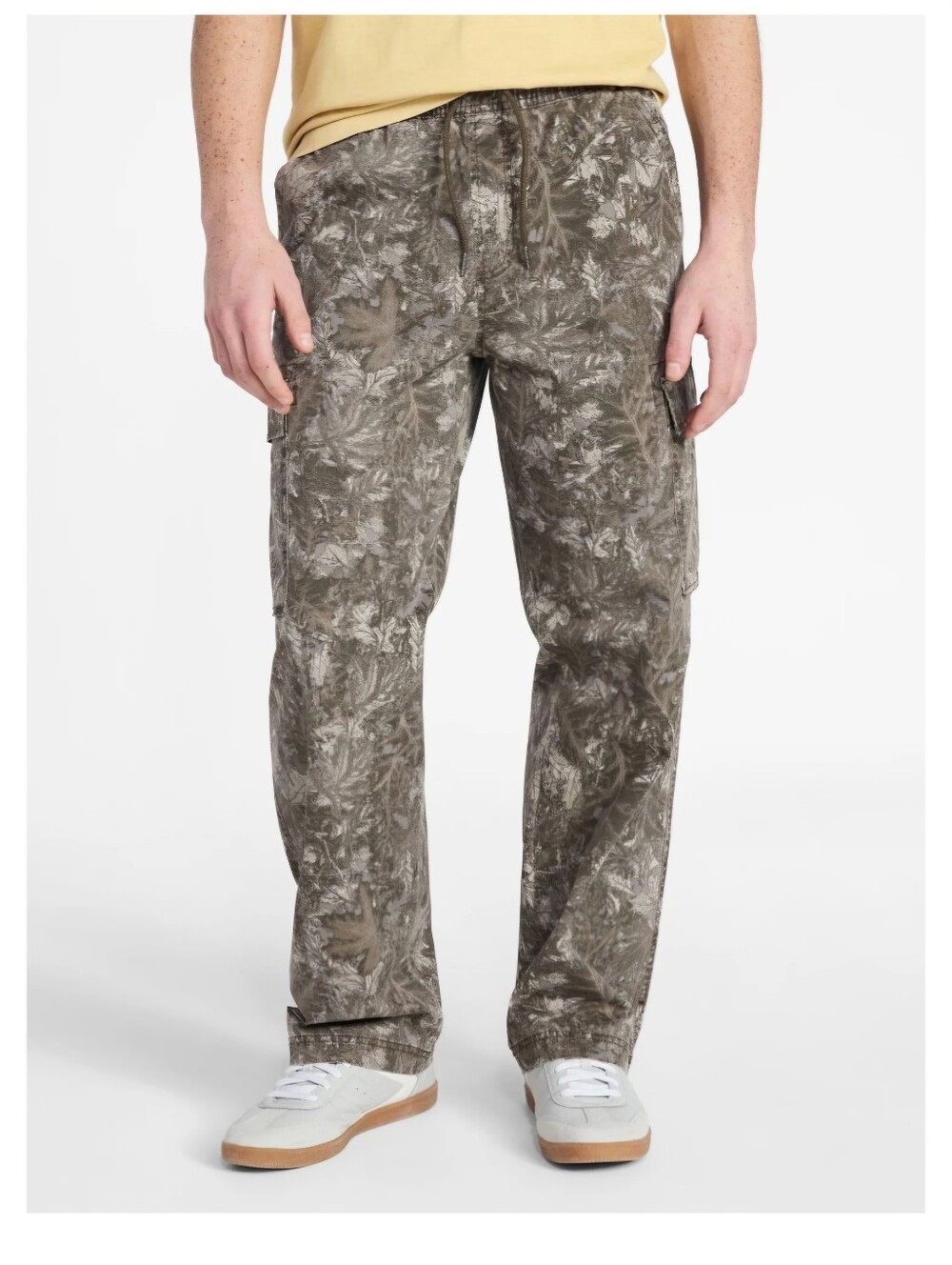 No Boundaries Men's Cargo Sraight Fit Mid-rise Maple Camo Print Pants 3XL(48-50)